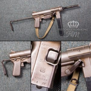 American M3A1 sub machine gun, .45 caliber. Live firing.