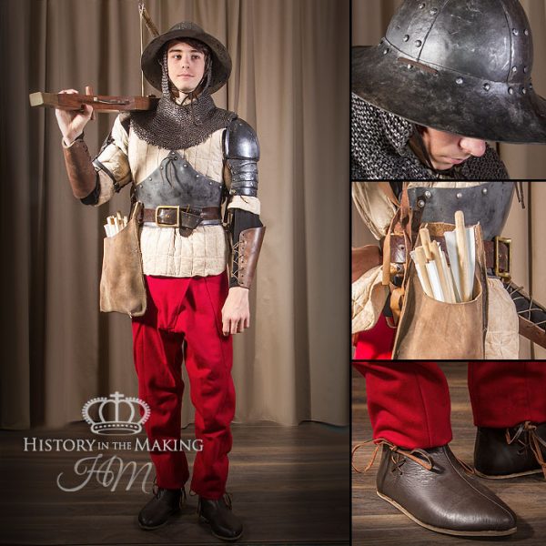 14th Century- Part armour- 1415- French Crossbow Man- GRP Armour