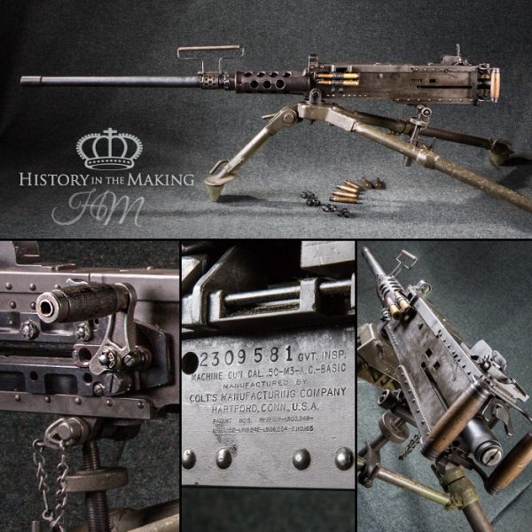 American Browning .50 cal Heavy Machine Gun. Live Firing