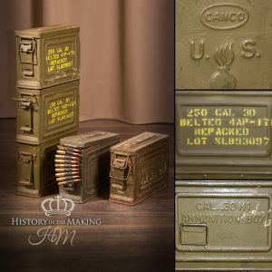 American WW2 .30 cal Machine Gun Ammunition Tins - 30.06 cal