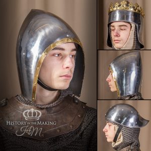 Medieval Bascinette Helmets - Steel