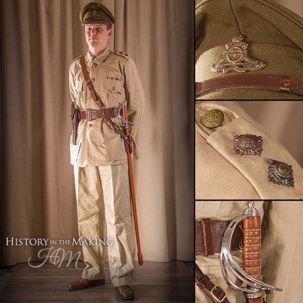 British officer Royal Artillery- Tropical Uniform-full dress (1914-1918)
