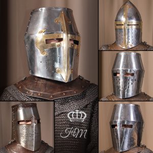Early Medieval Great Helmets - Steel