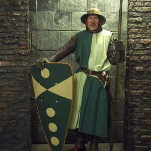 English  Early Medieval foot Soldier - Green Livery