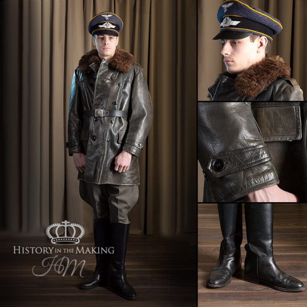 German Air Force (Luftwaffe)-Pilot Officer- Leather coat-1941
