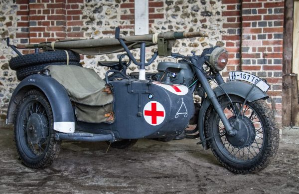 German BMW R75 Motorcycle with Side Car ( replica) - Ambulance - Image 4