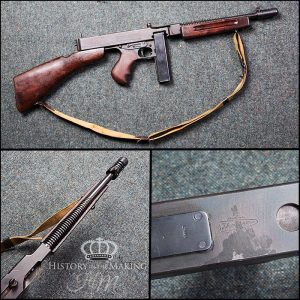 American Thompson SMG, Model 1928A1. 45ACP cal- Live Firing