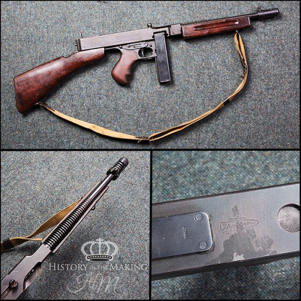American Thompson SMG, Model 1928A1. 45ACP cal- Live Firing