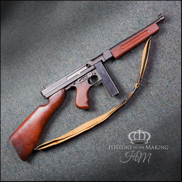 American Thompson SMG. Model M1A1. 45ACP cal- Live Firing