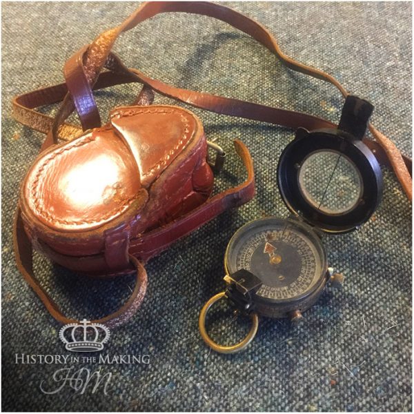 WW1 British Army Compass with leather case