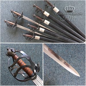 1650 English Mortuary Sword- Steel blades.