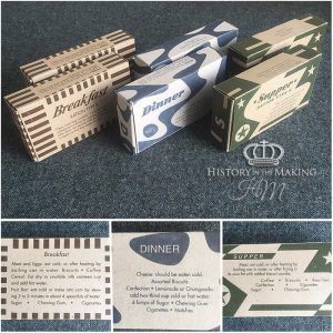 WW2 US Army Ration Packs - Cardboard - Reproduction