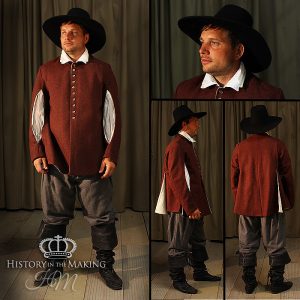 Early 17th Century long open sleeve doublet and breeches