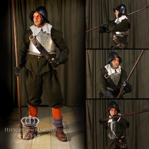 1645-1651 Green Regiment Pikeman.