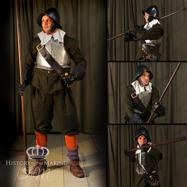 1645-1651 Green Regiment Pikeman.