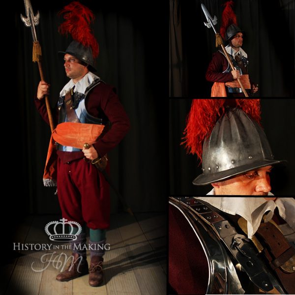1642-1651 Officer of Pike- Red coated Regiment