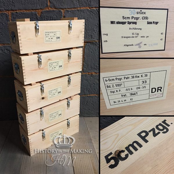 WW2 German 5cm Pak  38 Anti-Tank gun Ammunition Crates- reproduction