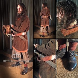 Viking Man (790-1066) in Brown Tunic