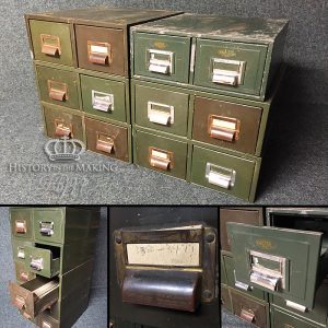 1940-index card drawers-metal construction