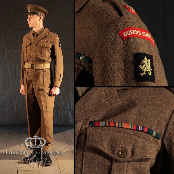 1949-Officers BD Uniform (No. 5:Battle Dress)-Queens Surrey Regiment, Major(1949-1961)