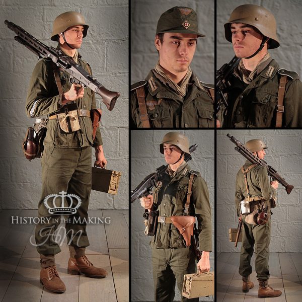 Afrika Corps- Olive Green Cotton Twill Uniform- MG42 Gunner- Infantry
