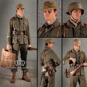 Afrika Corps- Olive Green Cotton Twill Uniform- Recon Unit- Private