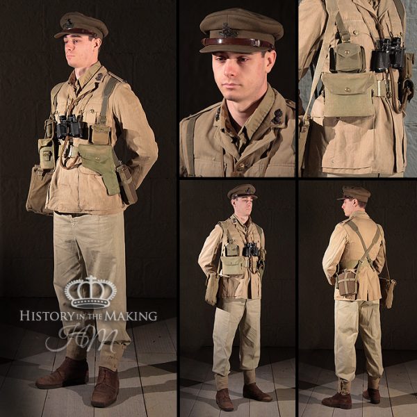 British Officers Khaki Drill Tropical Uniform- Royal Artillery- North Africa (1941-1943)