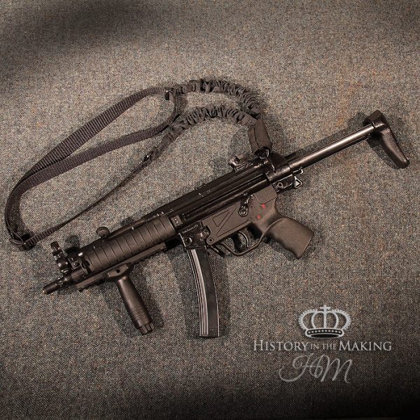 H&K MP5 9mm Machine Pistol- Tactical Fore grip fitted- Live Firing