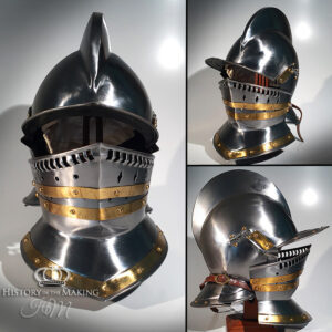 16C- Tudor Burgonet with falling Buffe- 01