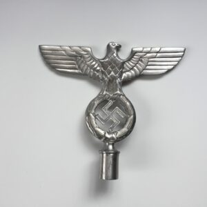 WW2 German Army Eagle flag pole top- Spread eagle- Polished Aluminium