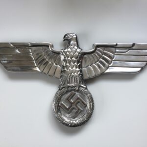 WW2 German Army Wall Plaque - Large 60cm wide- Bright Aluminium.
