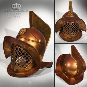 Gladiator Helmet- Pompeii Murmillo type- Brass Construction