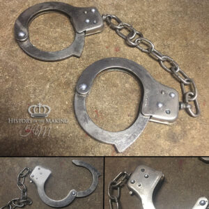 Metal Lever Lock Hand Cuffs- Chrome finish