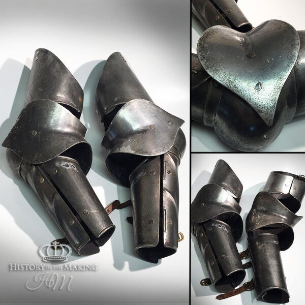15C Articulated Arm Armour- Gothic Style- Steel Finish- Polyurethane