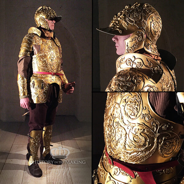 16C- Italian Parade Armour- Negroli Design- Gold Finish- Polyurethane construction (product code-PUA04)
