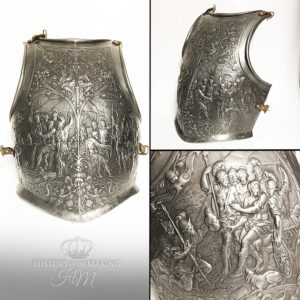 16C- Spanish Embossed Cuirass- Silver finish- GRP-01