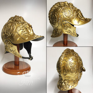 16C-Negroli Parade helmet- Gold Finish- Polyurethane construction-01
