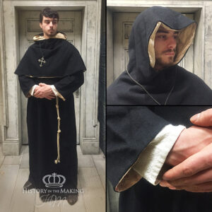 Monk Dressed in Black Robes- Augustinian Order- Benadictine Order
