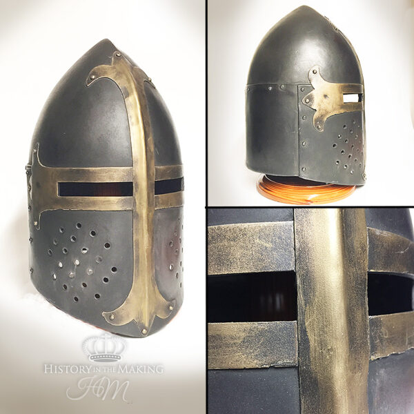 13C- Sugarloaf helmet- Steel and Brass Finish-Polyurethane construction