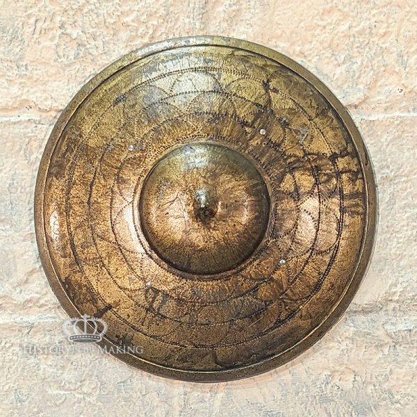 Saracen Round 'Sipar' Shield with pointed centre boss- Gold Finish