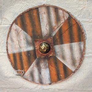 Saxon Shield- Painted Boards- Square Boss- 70cm Diameter