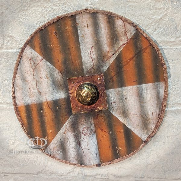 Saxon Shield- Painted Boards- Square Boss- 70cm Diameter