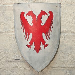 15C-Shield- Marshal of France-Boucicaut- Agincourt 1415- Painted canvas on wood