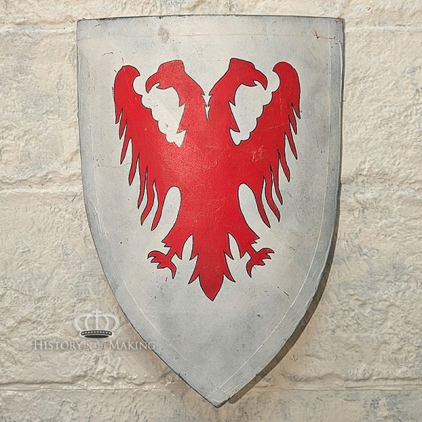 15C-Shield- Marshal of France-Boucicaut- Agincourt 1415- Painted canvas on wood