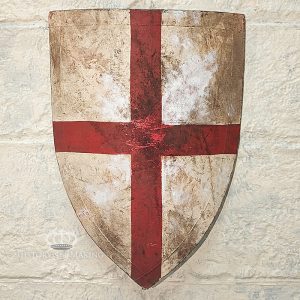 15C-Shield- English- Cross of St George- Painted Canvas on wood
