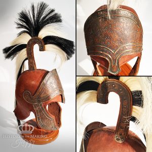 Ancient Cretan 'Insular' type Helmet- leather and copper construction