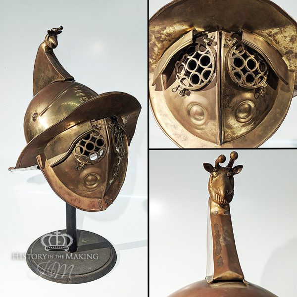 Gladiator Helmet- Thraex Type - Brass construction