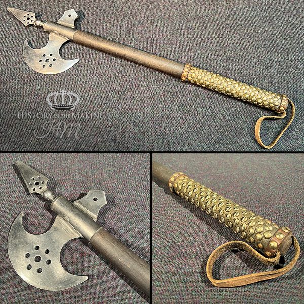 Gothic Single headed War Axe- steel construction