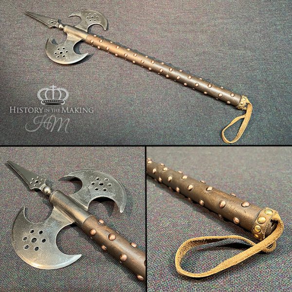 Gothic two headed War Axe-Steel Construction