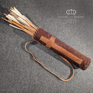 Soft Suede Leather Arrow Quiver-Tube Type- Cruciform design